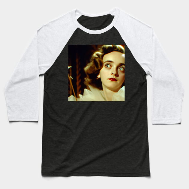 Iconic Roles of Bette Davis Baseball T-Shirt by tearbytea